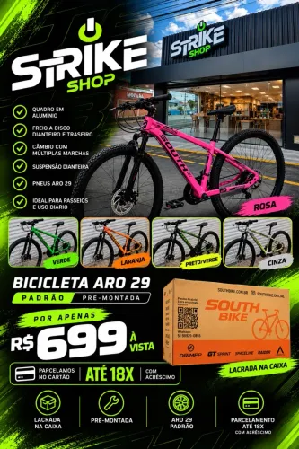 Bike aro 29 novas sem uso TAM 15, 17 na caixa