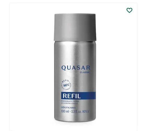 Refil Quasar Oboticario 