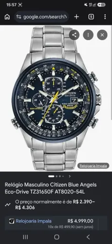 relogio blue angels