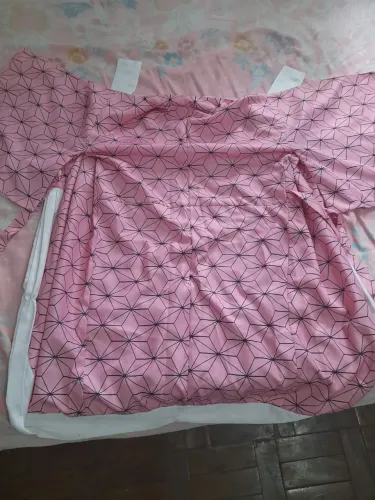 Cosplay Nezuko Kamado - Demon Slayer  (Quimono + Capa + caneleira )
