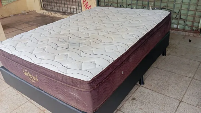 Cama box casal colchão Ortobom molas ensacandas bambú