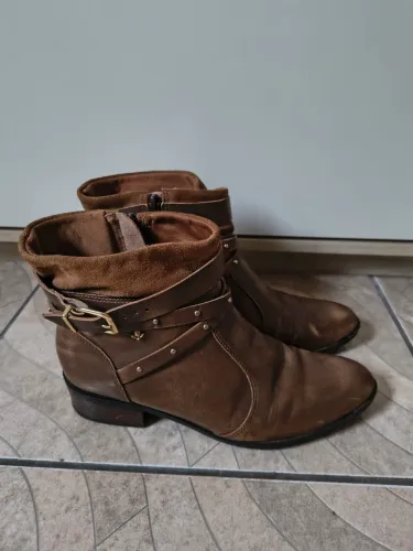 Bota cravo e canela couro legítimo Tam 37