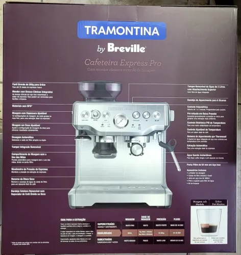 Cafeteira Elétrica Tramontina by Breville Express Pro em Aço Inox com Moedor