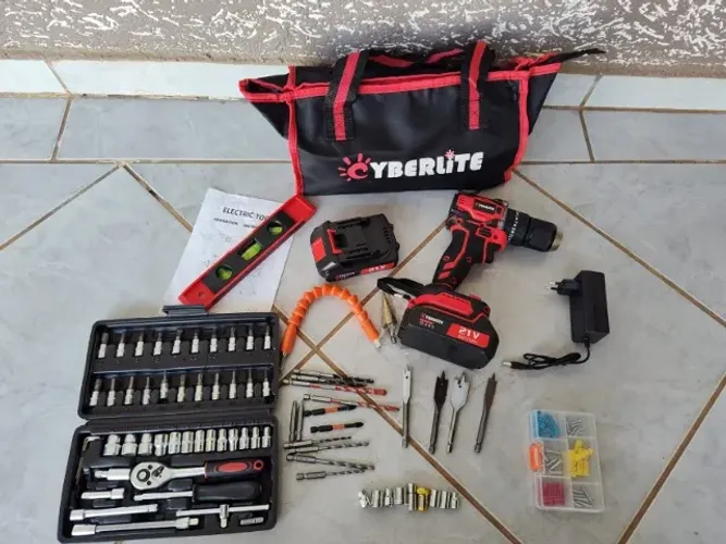 Furadeira e parafusadeira Impacto Brushless 1/2 Profissional + Catraca 46p Vermelho 21v