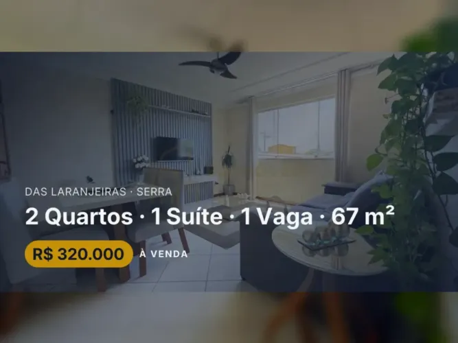 Apartamento incrível em Das Laranjeiras, perto da praia e com ótima iluminação!