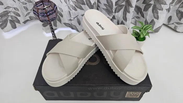 Papete Sandália Feminina Off-White "BIA" - Tamanho N°40