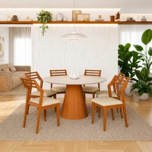 Mesa de jantar 6 cadeiras luxo tampo de vidro frete grátis R$ 5.999,99 