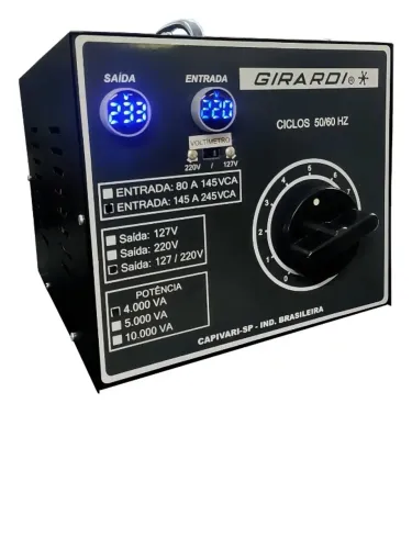 Transformador Regulador De Voltagem 110/127 V Saída Bivolt 127 ou 220v 3500w