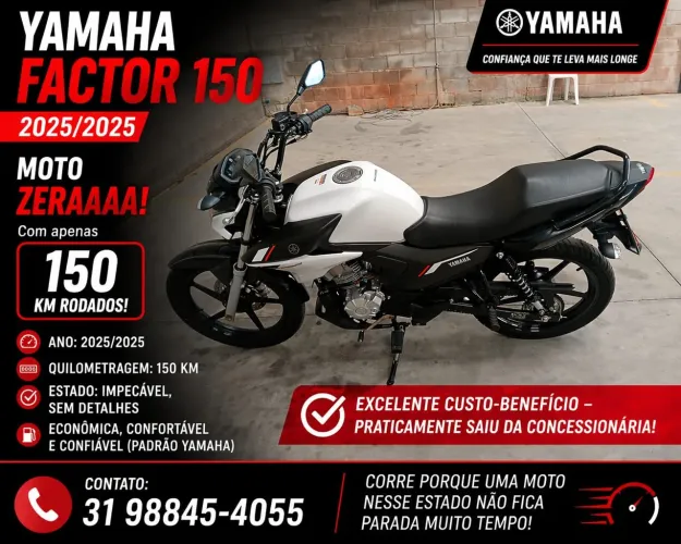 ? Yamaha Factor 150 ? Impecável e Apenas 800 km!
