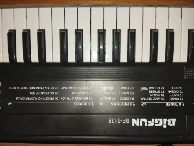 Teclado BigFun BF-6138 Eletronicos 61 Teclas 5 Ritmos Gravação 5 Percussões
