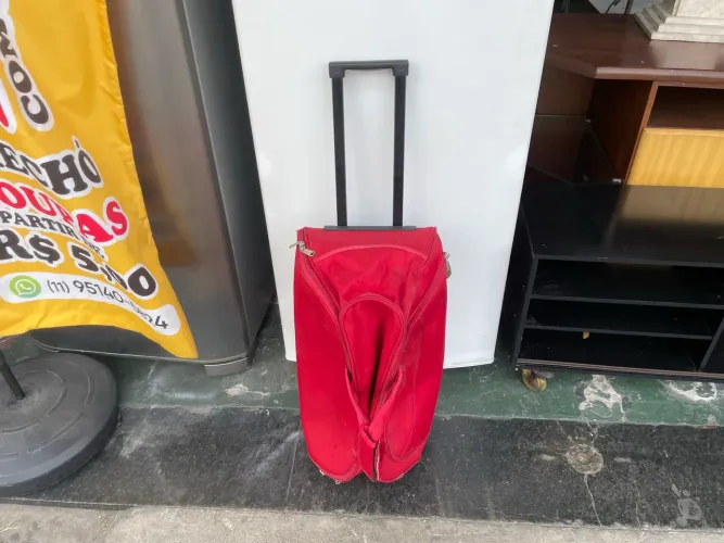 Bolsa Mala de Viagem Vermelha com Rodinhas