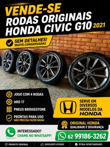 Rodas Civic g10 original com pneus