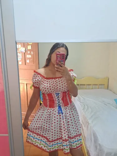 Vestido de Festa Junina Juvenil