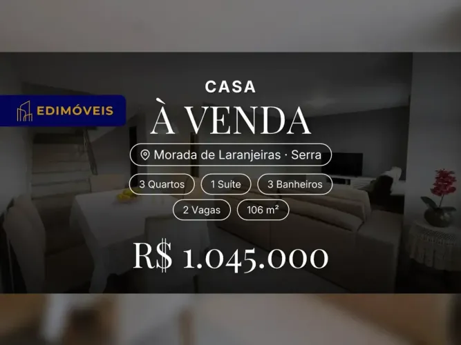 Linda casa 3 quartos em Morada de Laranjeiras, pronta para morar!
