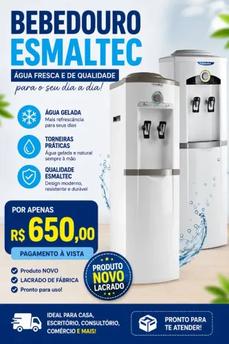 Bebedouro gela água