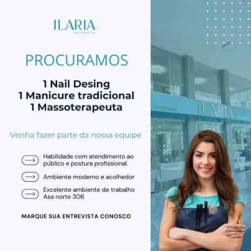 VAGA PARA MANICURE E MASSOTERAPEUTA - ASA NORTE