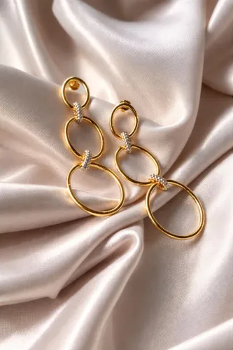 Argola folheado a ouro