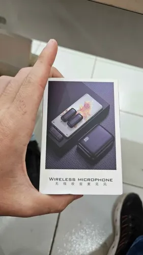 Microfone sem fio duplo para iphone