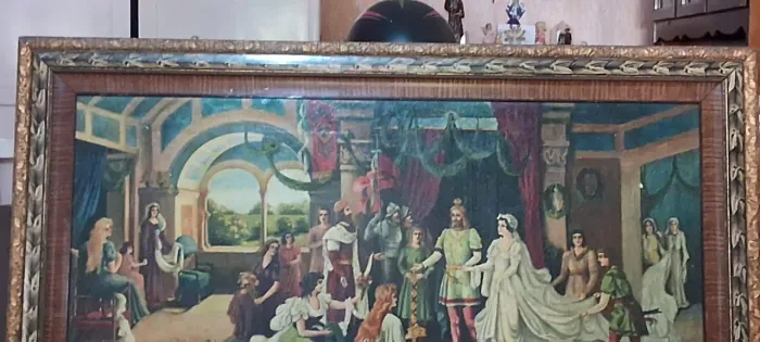 QUADRO - PINTURA ÓPERA MEDIEVAL ALEMÃ - de Conrad Schnabl