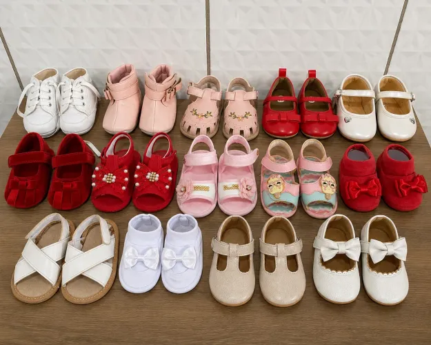 Sapatinhos e sandálias para bebê