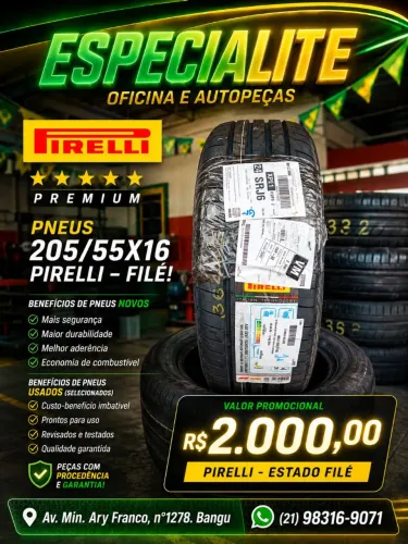 Pneu Pirelli 205/55 R16 Usado - Conjunto