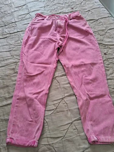 CALÇA JEANS ROSA FEMININA