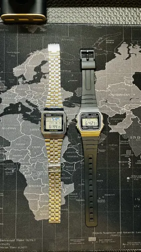 kit 2 relógios casio vintage a500wa-1 e f91w