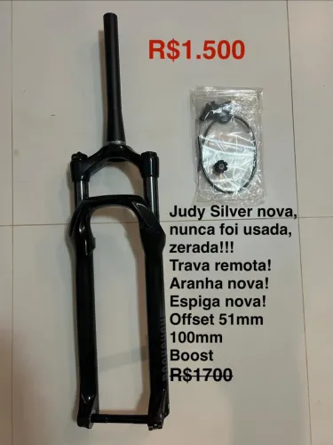 Suspensão RockShox Judy Silver 100mm Boost