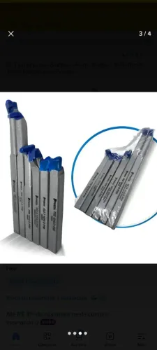 Kit ferramentas para torno mecânico piveta 6pcs