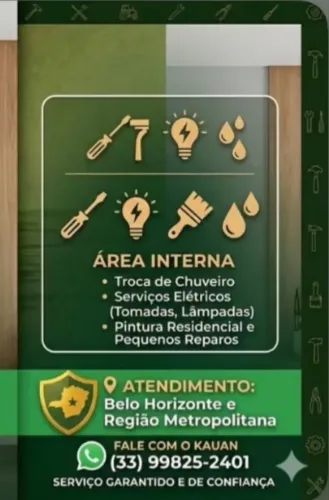 Marido de Aluguel em BH ? Elétrica, Chuveiro, Pintura e Reparos Rápidos!