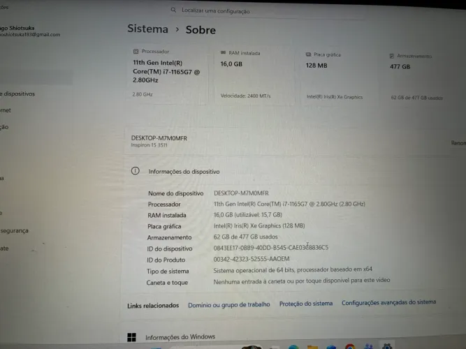 Notebook - DELL Inspiron 15 3511