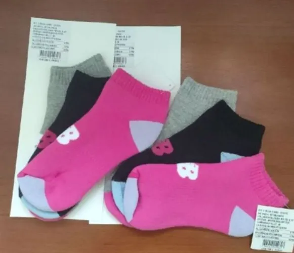 kit 3 pares de meia infantil menina novo new balance tamanho do 29 ao 32