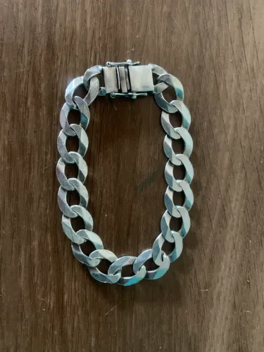 Pulseira de Prata Escama 13mm