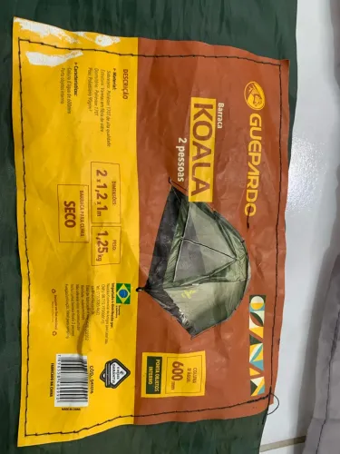 Barraca de camping usada uma vez