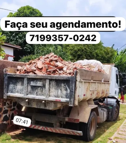 Entulho coleta caçamba $350(média) carreto retirada frete