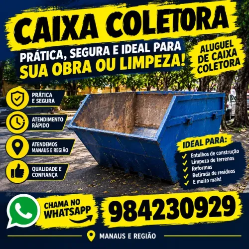 Caixa coletora disk entulho caçapa papa entulho lixeira conteiner aluguel caixa de entulho