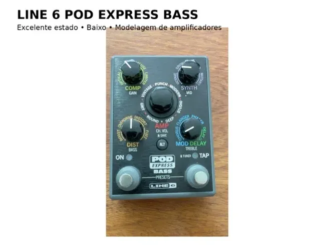 Pedaleira Para Baixo Line 6 Pod Express Bass Compacto Preto