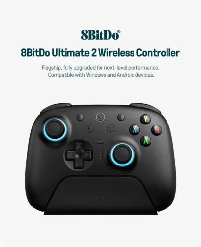 Controle 8BitDo Ultimate 2 Wireless Controller, 2.4G, Bluetooth, USB, c/Charging Dock