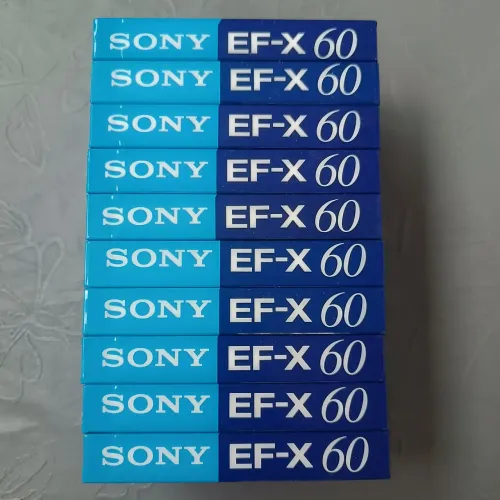 Fita cassete sony ef-x 60 caixa 10 unidades lacradas
