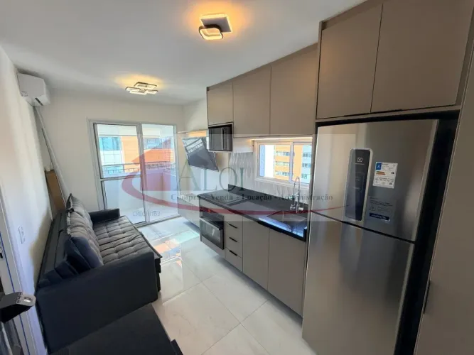 Apartamento para locação com 1 dormitório suíte mobiliado em Pinheiros, NUNCA HABITADO