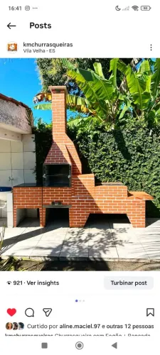 Churrasqueira com Fogão Premoldada 