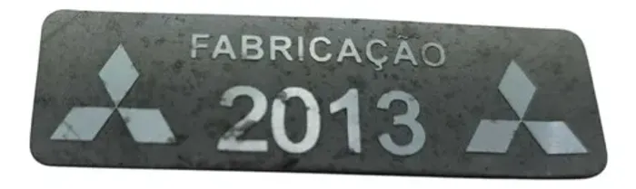 Plaqueta Emblema Ano Fabricação Outlander 2013