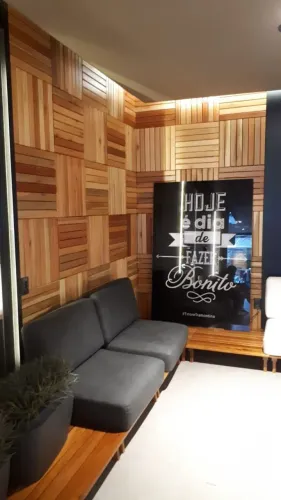 Placa de madeira para painel ripado 