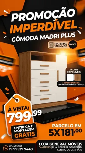 Cômoda nova entrego montado