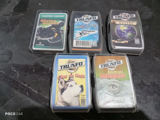 Jogos super trunfo cards completos lote