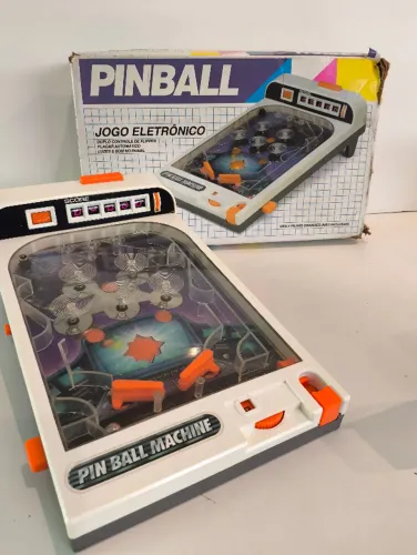 Pinball Eletrônico de Mesa Vintage Milmar - Luz e Som Funcionando (Na Caixa) ATENÇÃO