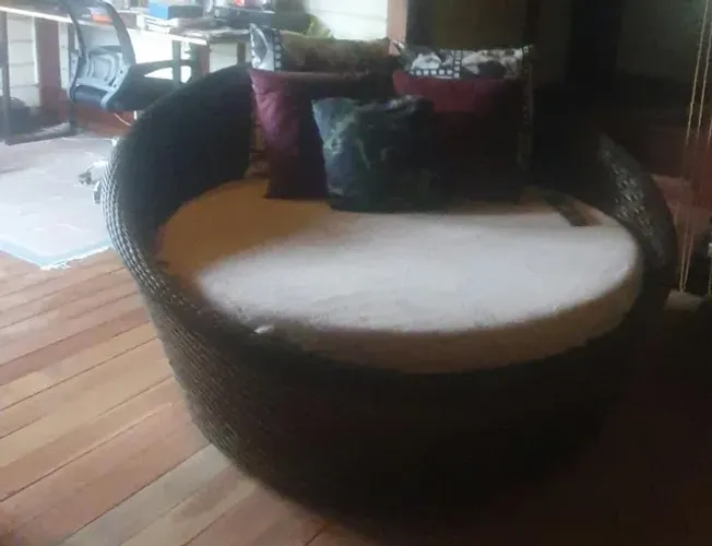 Sofa Redondo em Fibra entrelaçada Ratan