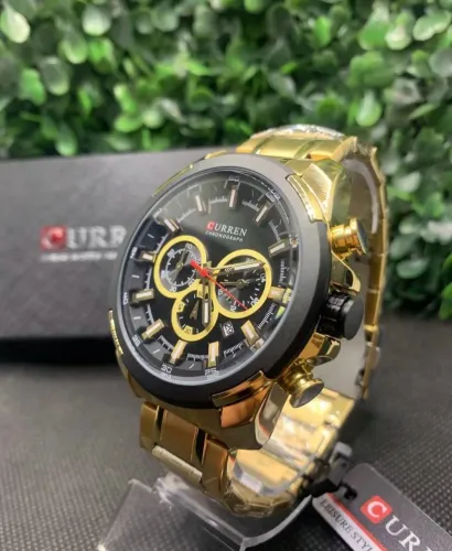 Relógio curren masculino  dourado bonito ( NOVO )