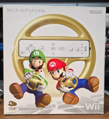 Volante Dourado para Nintendo Wii Orignal Club Nintendo