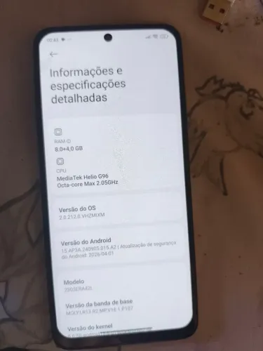 Vendo xiaomi redimi 12s 256 de memória e 8 de Ram celular novo primeiro dono